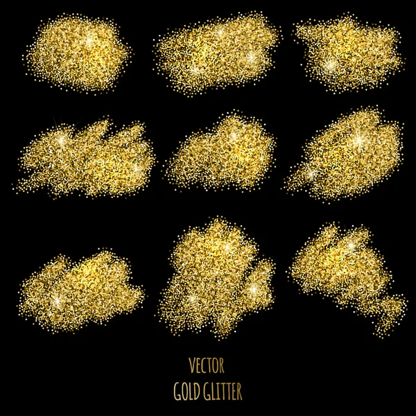 Gold glitter background. — Stock Vector