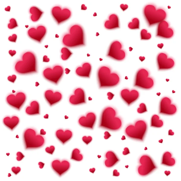 Confeti cayendo de corazones rojos — Vector de stock