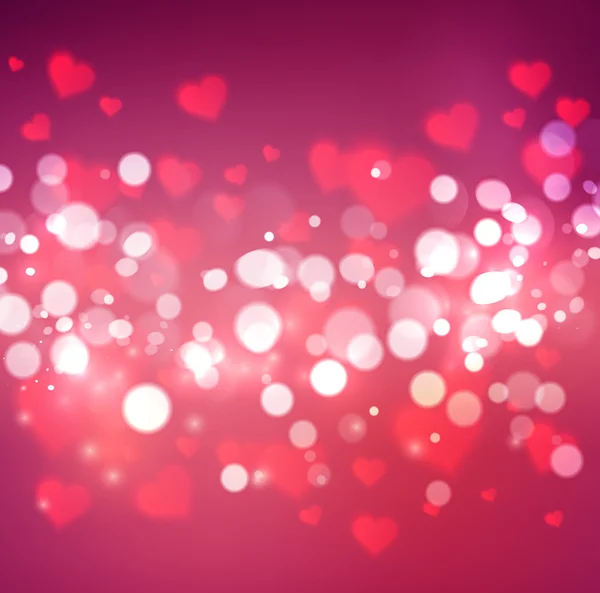 Confetti падає з червоних сердець — стоковий вектор