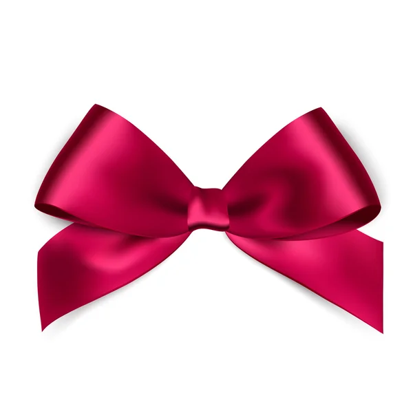 Shiny pink satin ribbon on white background — Stock Vector