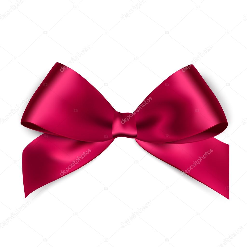 Shiny pink satin ribbon on white background Stock Vector by ©-strizh-  97978318