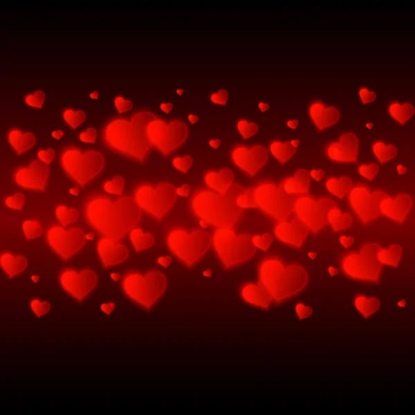 Confeti cayendo de corazones rojos — Vector de stock