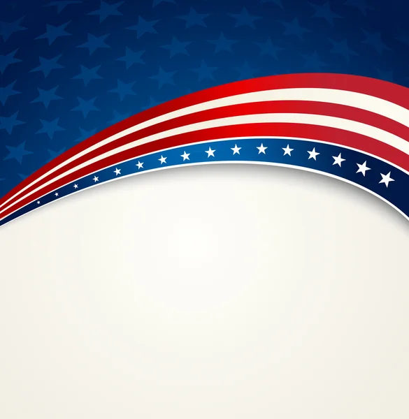 Bandera americana, Vector patriótico fondo — Vector de stock