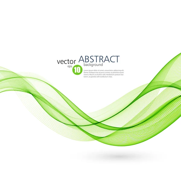 Fondo abstracto vector, verde ondulado — Vector de stock