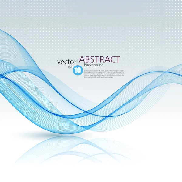 Абстрактный векторный фон, синий волнистый — стоковый вектор