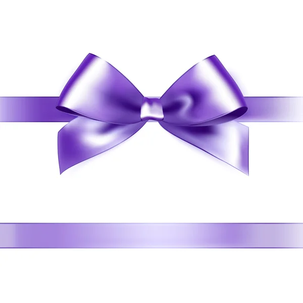 白色背景上的闪亮紫色的缎带 — 图库矢量图片