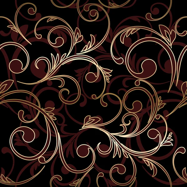 Damas motif floral sans couture. Papier peint royal . — Image vectorielle