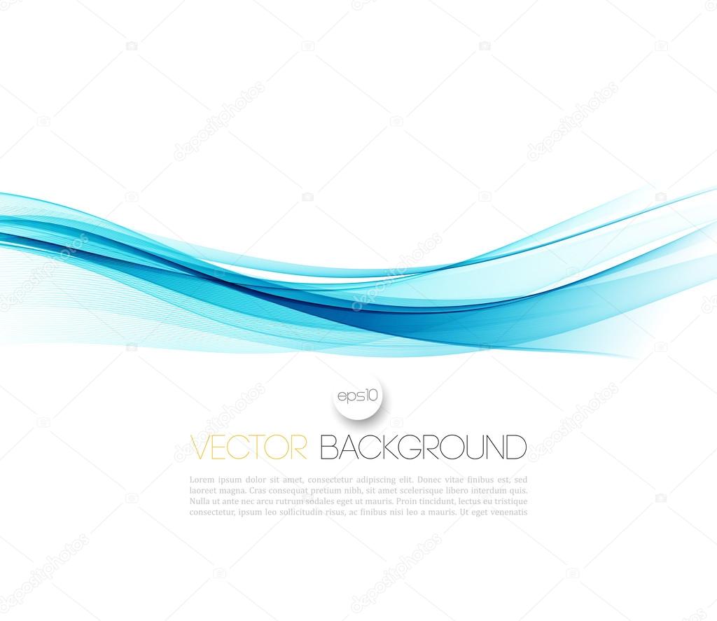 Abstract vector background, blue wavy