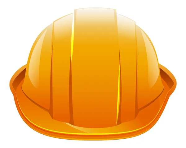 Casco protector. Casco de construcción naranja — Vector de stock