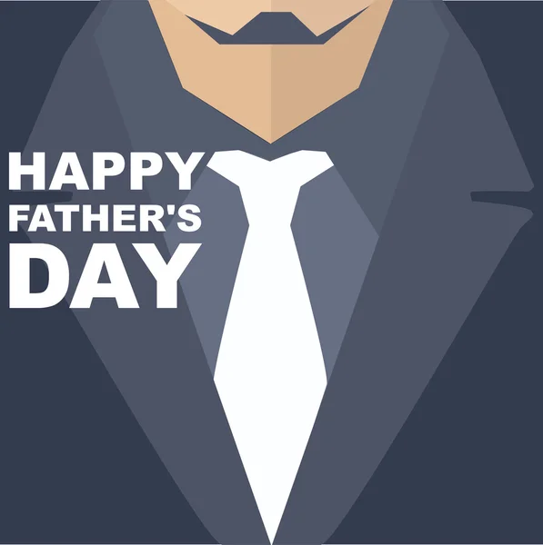 Happy Fathers Day. Template greeting card — Stock Vector