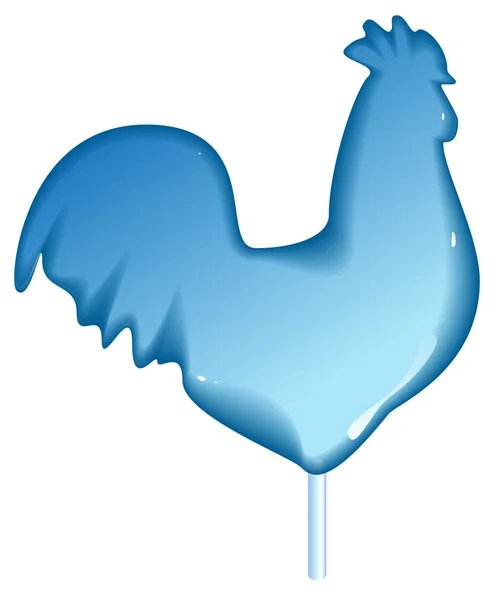 Gallo de cristal azul — Vector de stock