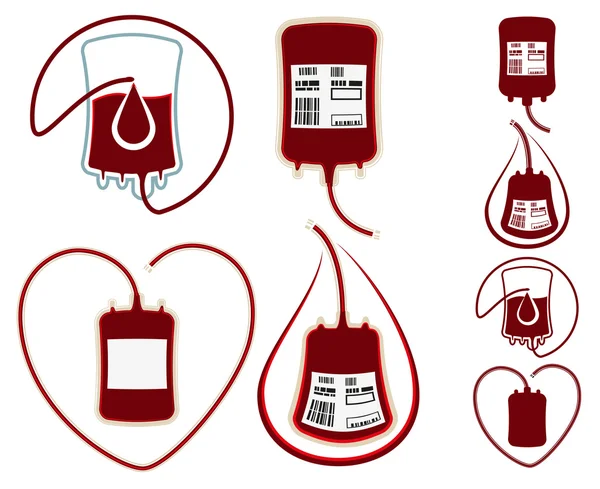 Всемирный день донора крови. Набор иконок — стоковый вектор