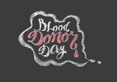 Kan donör günü. Yazı metni