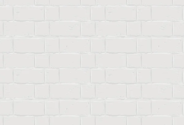 흰색 벽돌 벽입니다. 원활한 질감 배경 — 스톡 벡터