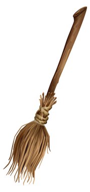 Uzun saplı eski süpürge