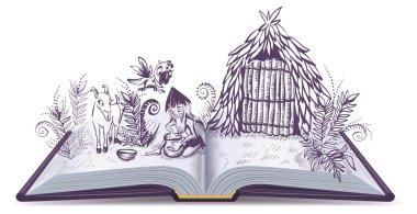 Issız adada Robinson Crusoe. Açık kitap macera