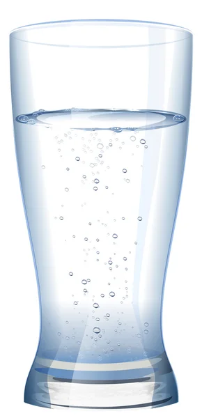 Bicchiere pieno d'acqua fresca fredda — Vettoriale Stock