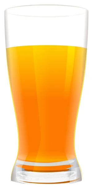 Plnou sklenici čerstvé pomerančové šťávy — Stockový vektor