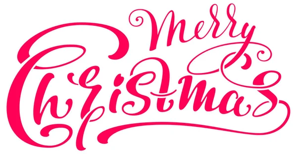 Buon Natale decorato testo lettering per biglietto di auguri di Natale — Vettoriale Stock