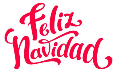 Feliz Navidad süslü metin harfleri İspanyolca çeviri mutlu noeller