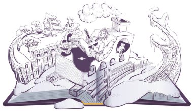 Rus adam Emelya, tuğla ocakta, peri masalında. Kitap resimleme sayfasını aç
