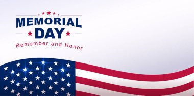 Anma Günü Afişi ABD Bayrak Metni Tebrik Kartı