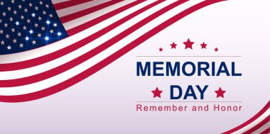 USA Memorial Day metin afişi tebrik kartı şablonu