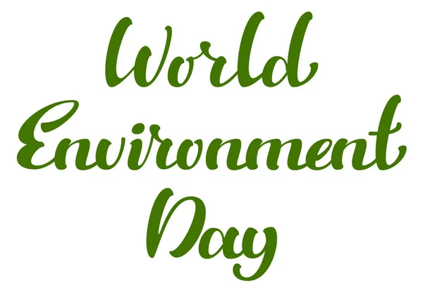 Tarjeta de felicitación de plantilla de texto del Día Mundial del Medio Ambiente — Archivo Imágenes Vectoriales
