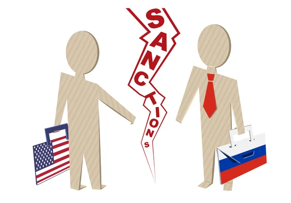 EE.UU. sanciones contra Rusia — Vector de stock