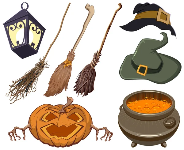 Establecer símbolo de halloween — Archivo Imágenes Vectoriales