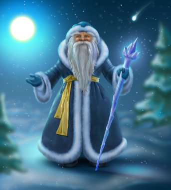 Rus mavi Santa açık havada