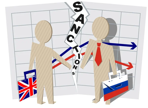 UK sancties tegen Rusland — Stockvector