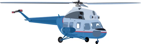 El helicóptero aislado — Vector de stock
