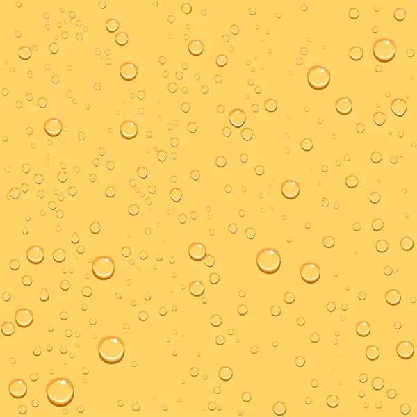 Fondo transparente gota cerveza sin costura — Vector de stock