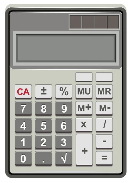 Zonne-Calculator voor eenvoudige berekeningen — Stockvector