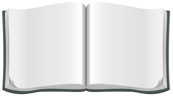 Otevřené časopis s čistým bílým listem — Stockový vektor