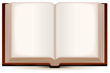 Kahverengi kapağı açık kitap