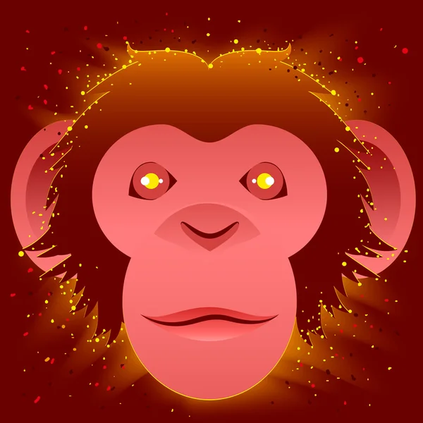 Fire Monkey symbol 2016 — Stock Vector