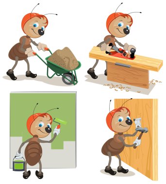 Set ant worker  clipart