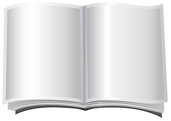 Открытая книга в мягкой обложке
