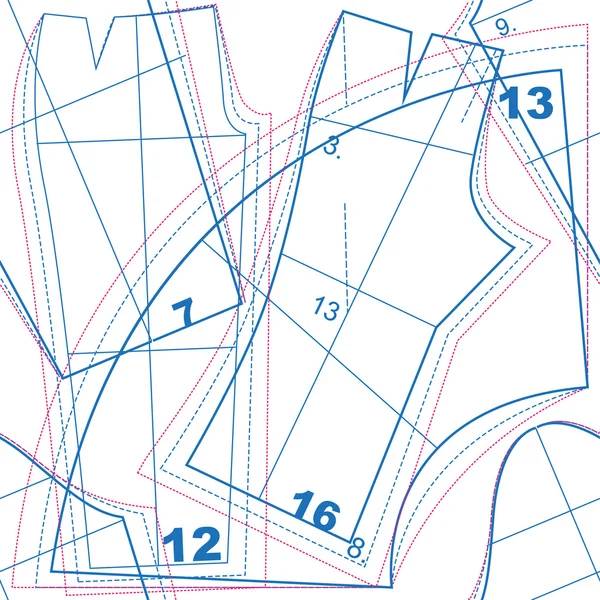 Naai patroon. Naadloze structuur — Stockvector