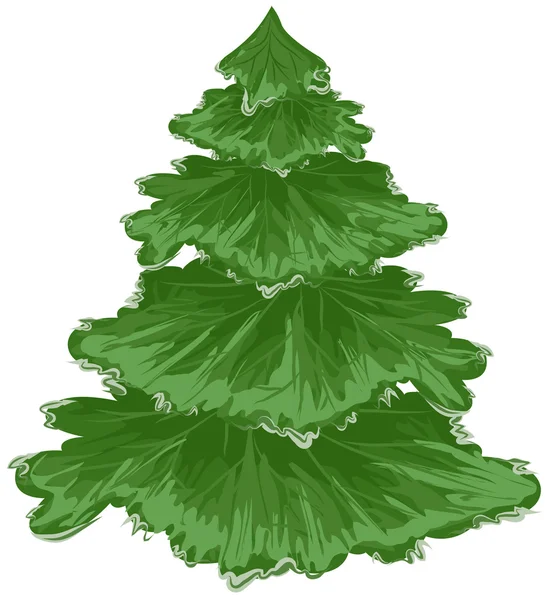 Kerstboom. Pijnboom — Stockvector