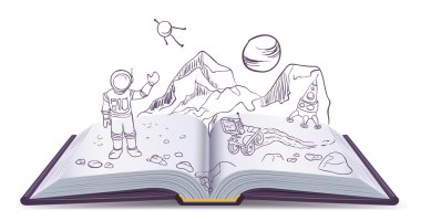 Açık kitap Marslı. Bilim kurgu alanı