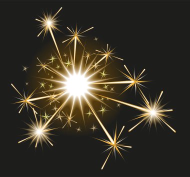 Siyah arka plan üzerinde havai fişek maytap