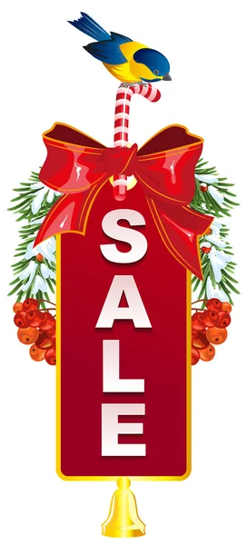 Christmas sale label — Stock Vector