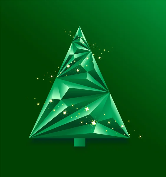 Yeşil soyut Noel ağacı — Stok Vektör