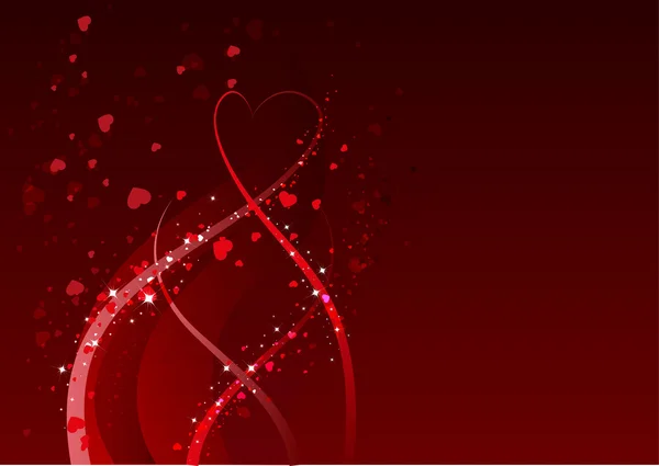 Abstract background for Valentines day. Red heart symbol of love — Stock Vector