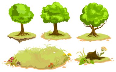 yaprak döken ağaçlar set