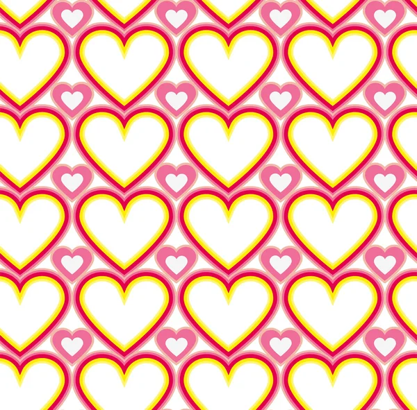 Papel de embalaje Día de San Valentín. Forma de corazón fondo sin costuras — Archivo Imágenes Vectoriales