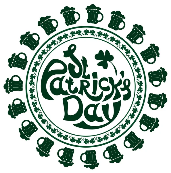 St. Patricks Day lettering — Stock Vector